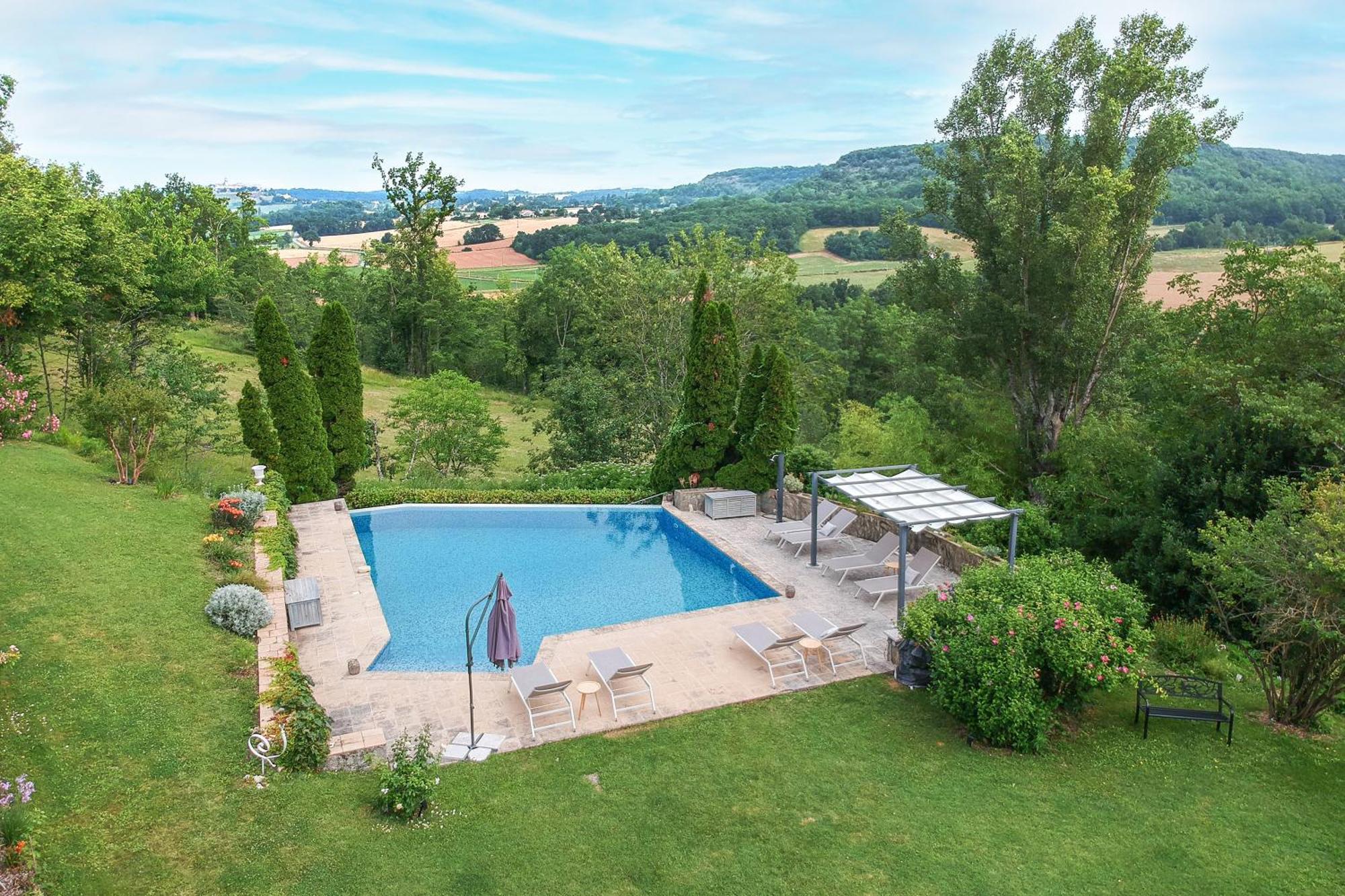 فندق Manoir Le Moulinal47 - Vue Panoramique Courbiac المظهر الخارجي الصورة